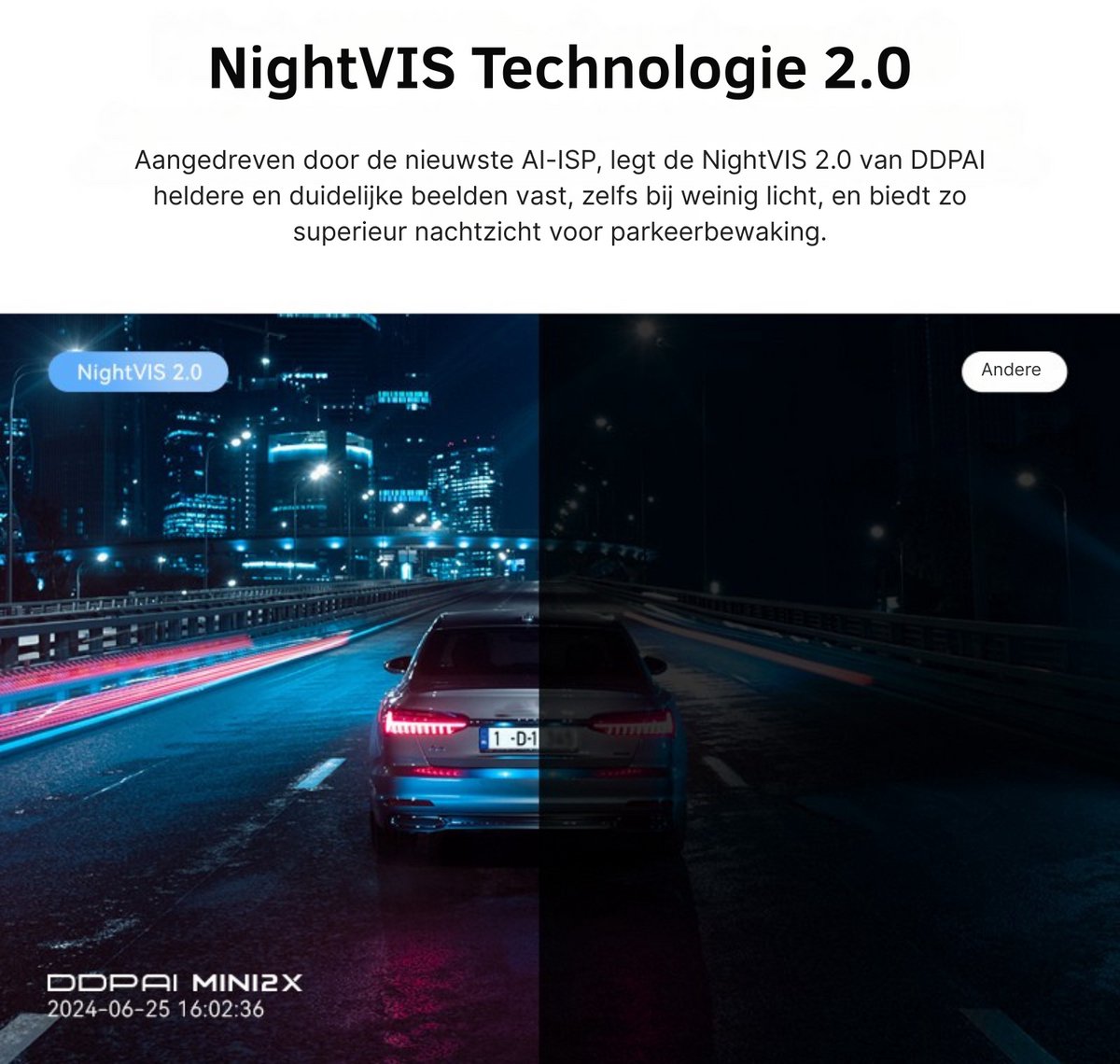 Dashcam voor Auto - 2K HD - 360° Draaibaar - Nachtvisie 2.0 - 5GHz Wi-Fi - ADAS Assistentie - DDPAI – foto 2