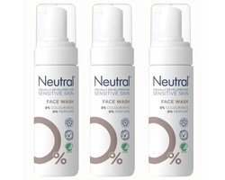 Neutral 0% Lotion - Face Wash - 3 x 150 ml - Voordeelverpakking - Gevoelige Huid - 0% parfum - 0%…