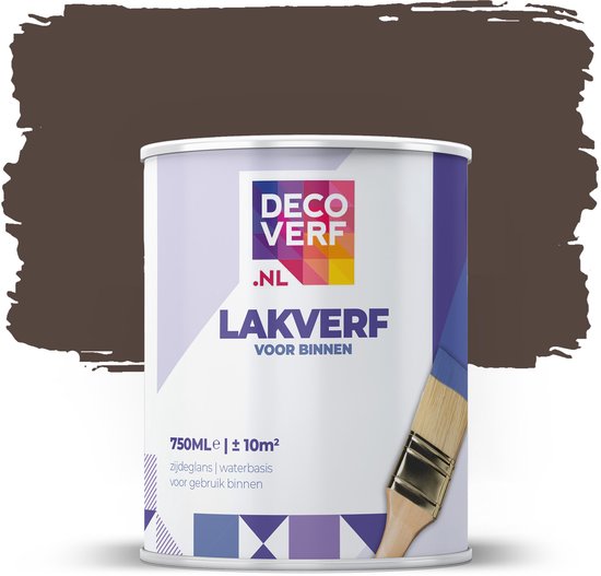 Decoverf lakverf koffiebruin, 750ml
