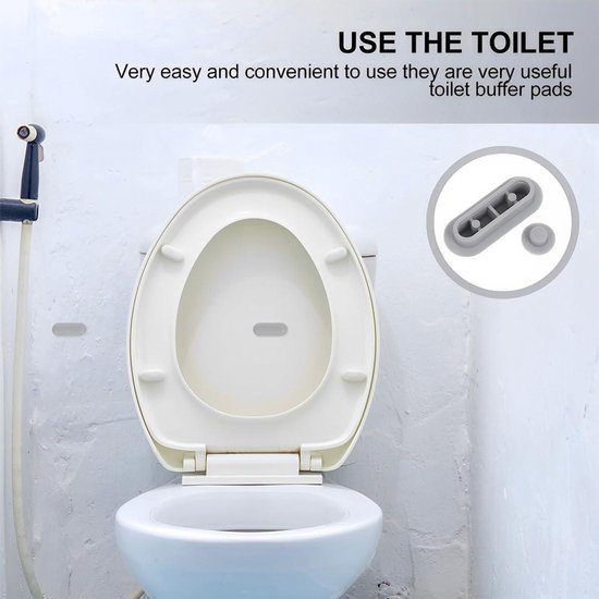 Set van 8 wc-brilbevestigingen, M6 schroefdraad, rugmoeren en sluitringen, toiletten hardware reserveonderdelen, voor bovengemonteerde wc-bril, scharnieren, wc-bril onderaan bevestiging