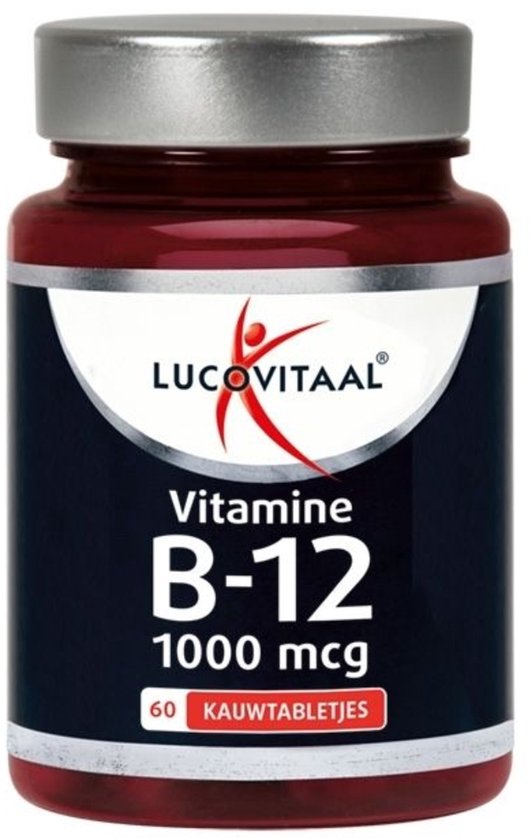 Lucovitaal Vitamine B12 1000 micogram Voedingssupplement - 60 kauwtabletten - Kersensmaak