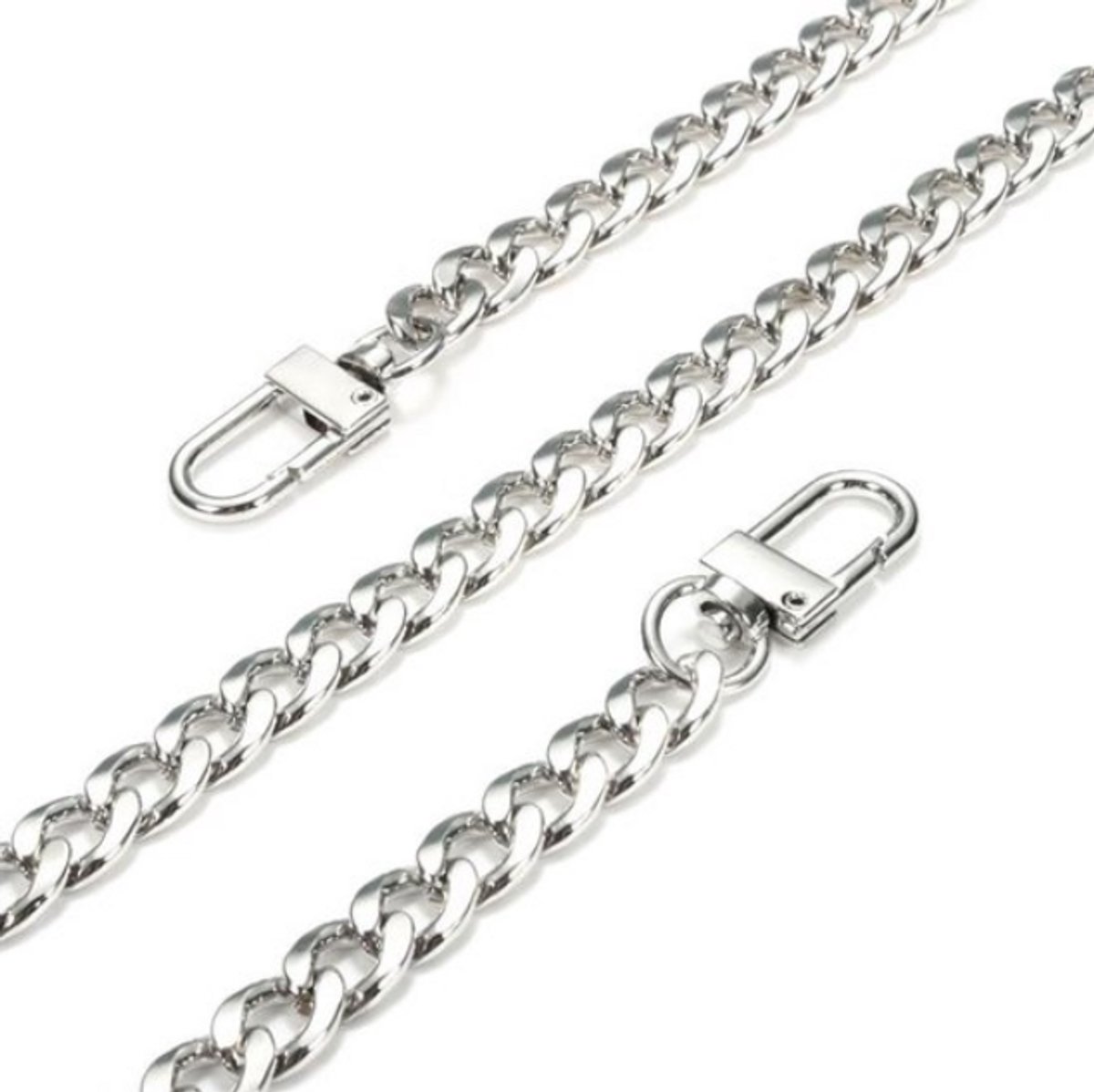 WiseGoods Luxe Handtas & Schoudertas Ketting - Tassenriem - Tasriem Kettingen - Schouderriem Tassen - Tas Riemen - Zilver 120cm