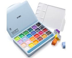 HIMI - Gouache - set van 24 kleuren - 30ml - Ice Blue Limited edition