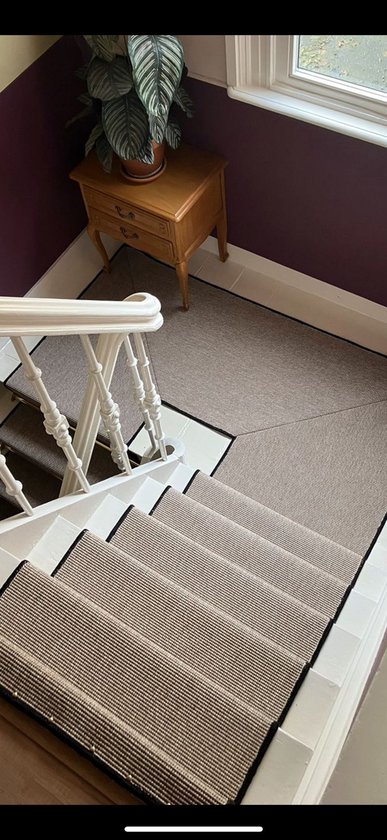 Traploper, Keukenloper - Sisallook - vlak geweven - anti-slip rug- 67cm breed, per meter af te nemen. In te korten met schaar.