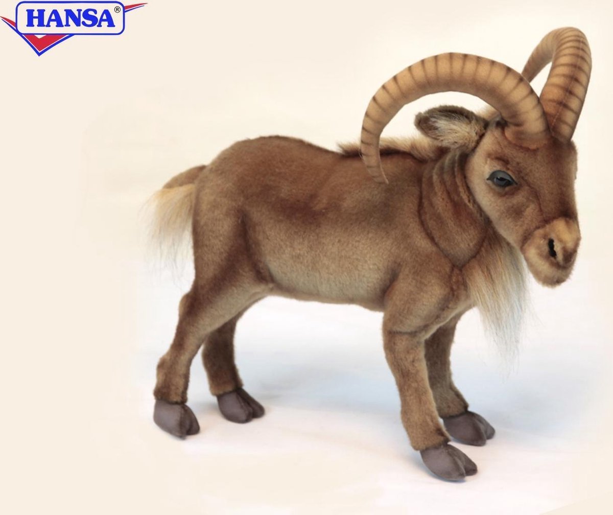 Hansa Pluche geit knuffel - 40 cm - boerderij knuffels - geiten