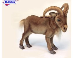 Hansa Pluche geit knuffel - 40 cm - boerderij knuffels - geiten