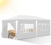 Partytent met Zijwanden – Paviljoen - Easy Up – 50+ UV Bescherming - 3x6m Wit