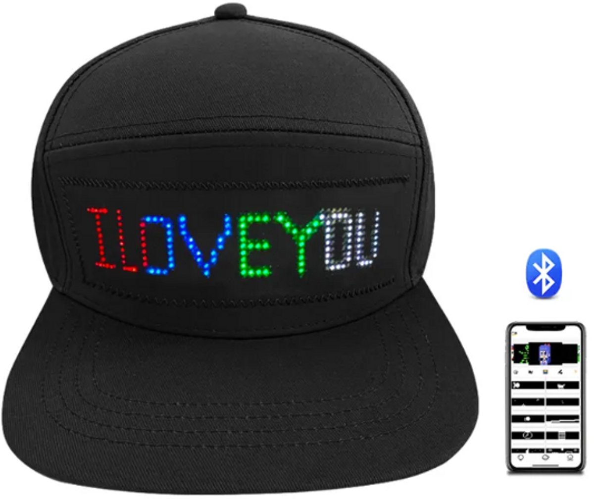 Ikello LED pet - cap met led kleuren bord - LED screen - Applicatie - WK 2026