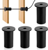 LPZMPZ Lot De 80 Bouchons En Caoutchouc, En 8 Tailles, Noirs, En