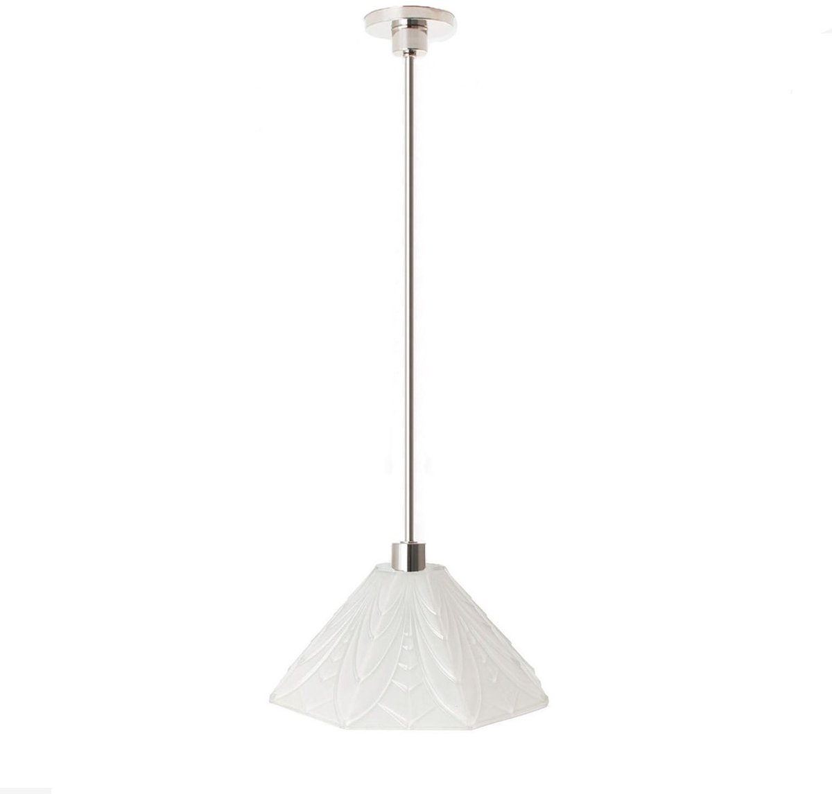 Coloured by Art Hanglamp Nouveau Twinkling Geëtst 20's Nikkel - Art Deco Trade