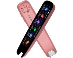 PureVolt AI Vertaalpen – Slim Vertaal Apparaat met Scherm – Realtime Spraak- & Tekstvertaling in 142 Talen – Draagbare Smart Translator Pen met Scan- & Fotovertaling – Woordenboekfunctie - Rosé