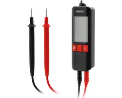PowerAce AM-1 Automatische Multimeter – Zonder Standenknop – Meet Spanning, Weerstand, Capaciteit, Frequentie en Temperatuur – Met Zaklamp, Batterijen en Opbergetui