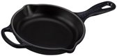 Bol.com Le Creuset Skillet Signature - Mat Zwart - Ø 23 cm - Geëmailleerde Anti-aanbaklaag - Geschikt voor Alle Warmtebronnen in... aanbieding