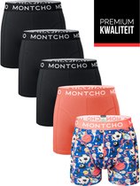MONTCHO - Dazzle Series - Boxershort Heren - Onderbroeken Heren - Boxershorts - Ondergoed - Print Series A - 5 Pack - Maat: (S - XXL)