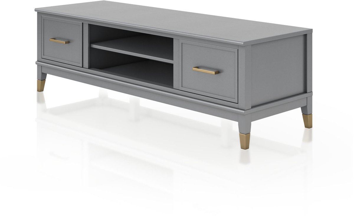 Westerleigh-Tv-meubel - 2-deurs - Grijs
