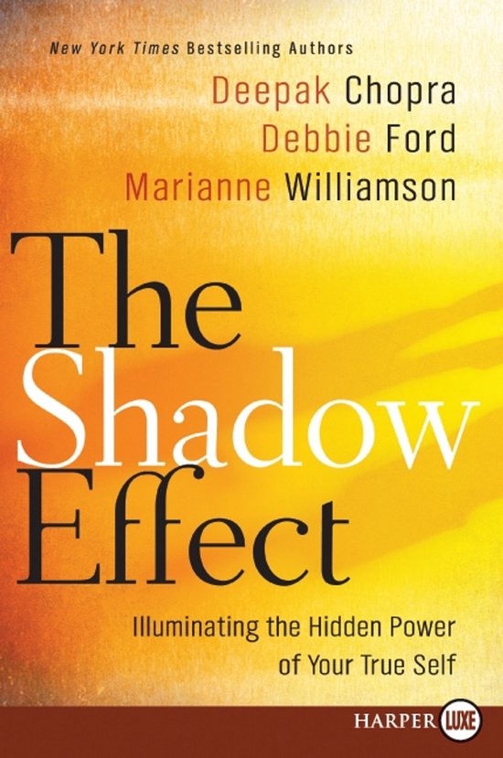 Livre 'The Shadow Effect' sur fond jaune et orange.