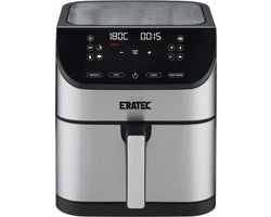 Eratec AF-60 – Heteluchtfriteuse XXL – 5,5 L – 1500 W – Zonder Olie – LED Touchscreen – 10 Programma's – Stanlees Still