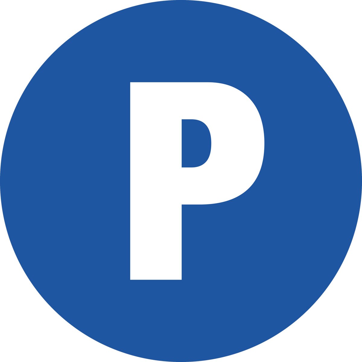 Exacompta Niet-zelfklevend polypropyleen bord Privé Parking 30 cm - Blauw - 67105E