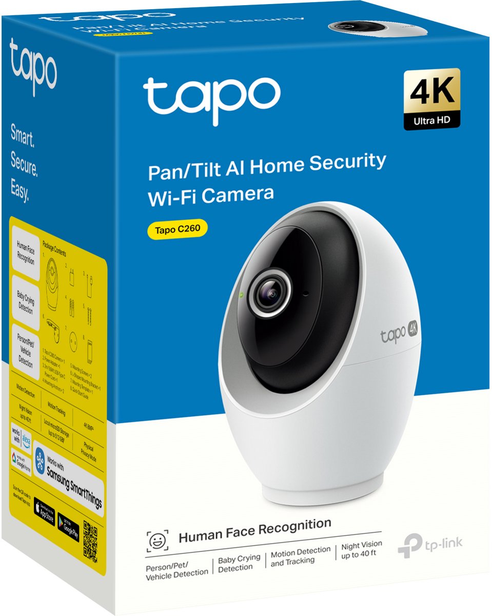 Afbeelding 2 van Tapo C260 Beveiligingscamera binnen - 4K 8MP - AI & Nachtzicht – Lokale Opslag