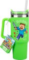 Minecraft Groene 900ml Geïsoleerde Beker en Rietje