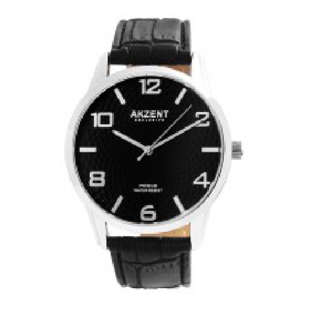 Akzent- 2900191-005-Herenhorloge-duidelijke wijzerplaat-zwart-3 bar waterdicht-diameter 44 mm