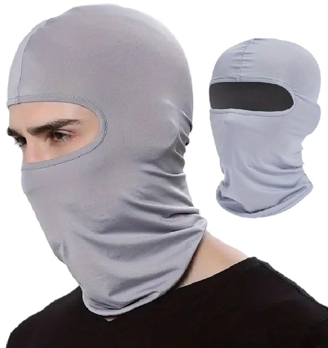 Balaclava Multiuse Bivakmuts I Nekwarmer I Bivak I Gezichtsmasker I Motormuts I Licht Grijs