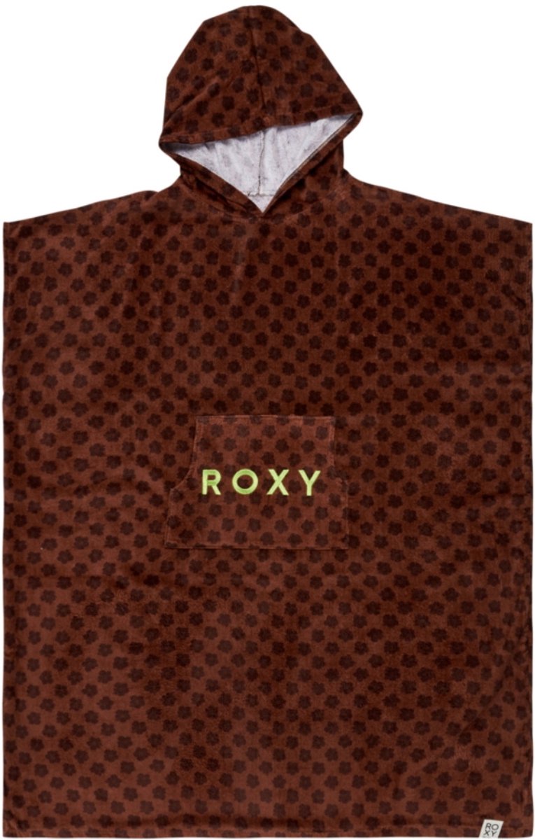 2025 Roxy Dames Nutty Barrel Poncho Handdoek - Chocolate Pl