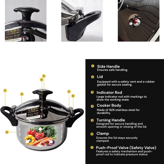 Cocotte antiadhésive « pierre » à 2 poignées Cm22 HOME en aluminium