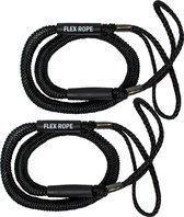 Flex Rope XL Landvast Bootuitrusting - Zwart - Landvast Boottouw Aanmeerlijn Afmeermaterialen Flexrope Landvast met oog