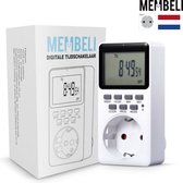 Membeli Tijdschakelaar voor Binnen - Schakelklok Stopcontact - Type F - Digitaal - Timer Schakelaar - LCD Display - Tijdschakelklok