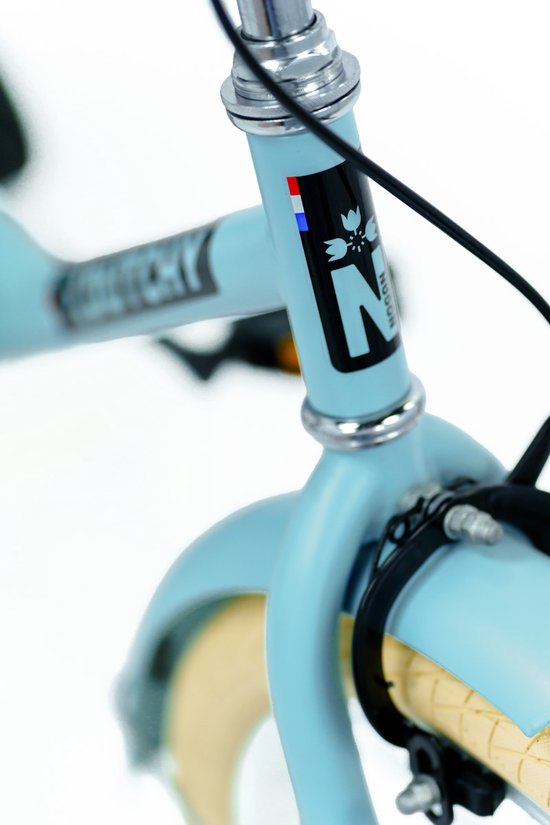 Nogan Dutchy Kinderfiets 18 Inch - Met Zijwieltjes - Verstelbaar Stuur & Zadel - Terugtraprem & V-Brake - Blauw van Nogan — afbeelding 4