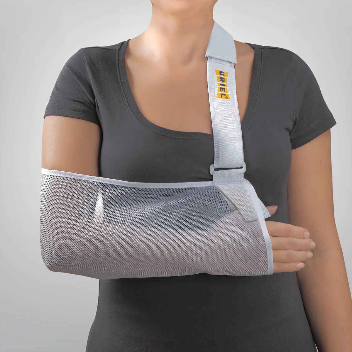 Goedkoopste Uriel - Mitella Arm Sling - Verstelbare Draagband - Armondersteuning - Wit - Maat S - Past Links en Rechts
