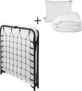 Troonz® Opklapbed Siena Deluxe 80x190 cm – Compact Opbergen – Vouwbed Eenpersoons – incl. Hoofdkussen en Dekbed