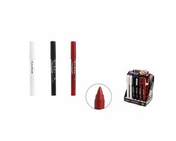 Wynie - Set Schminkstift / Make-up Stick / Face Paint voor gezicht en lichaam - Slijpbaar - Watervast - Wit - Zwart - Rood - 3 stuks