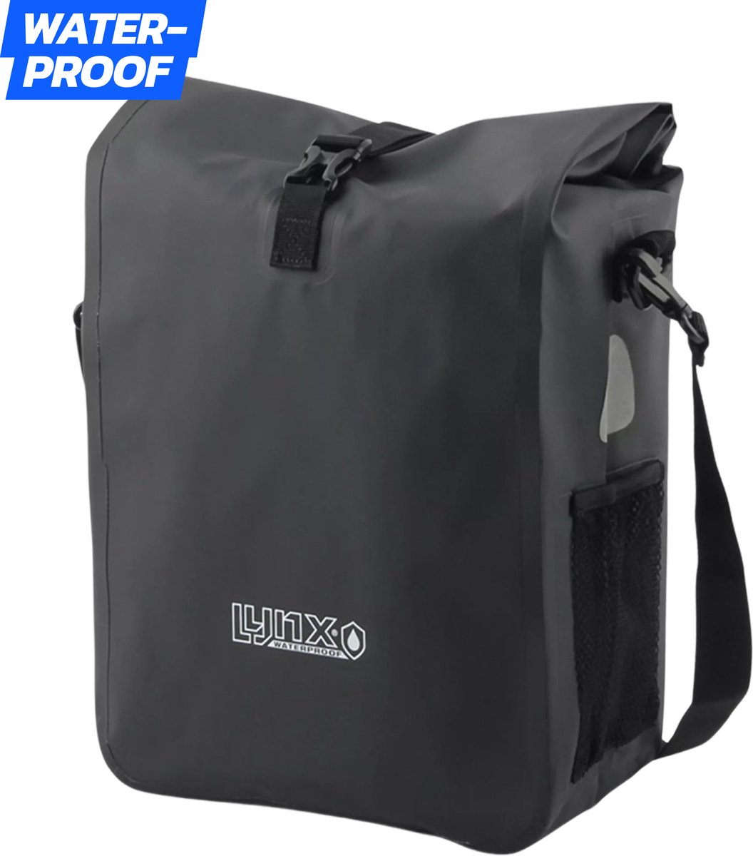 Lynx Single Pannier Bag Pakaftas / Fietstas Zwart - 21 L - Tarpaulin op Prijzenvolger.com