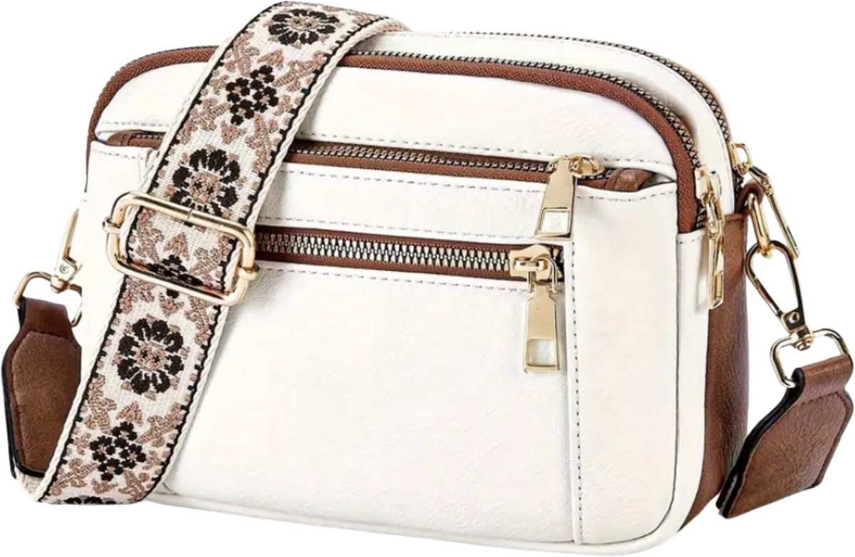 Luxamore® Dames Tas – Witte Schoudertas & Crossbodytas – Praktisch & Elegant – Handtas met Verstelbare Riem – Voor Vrouwen