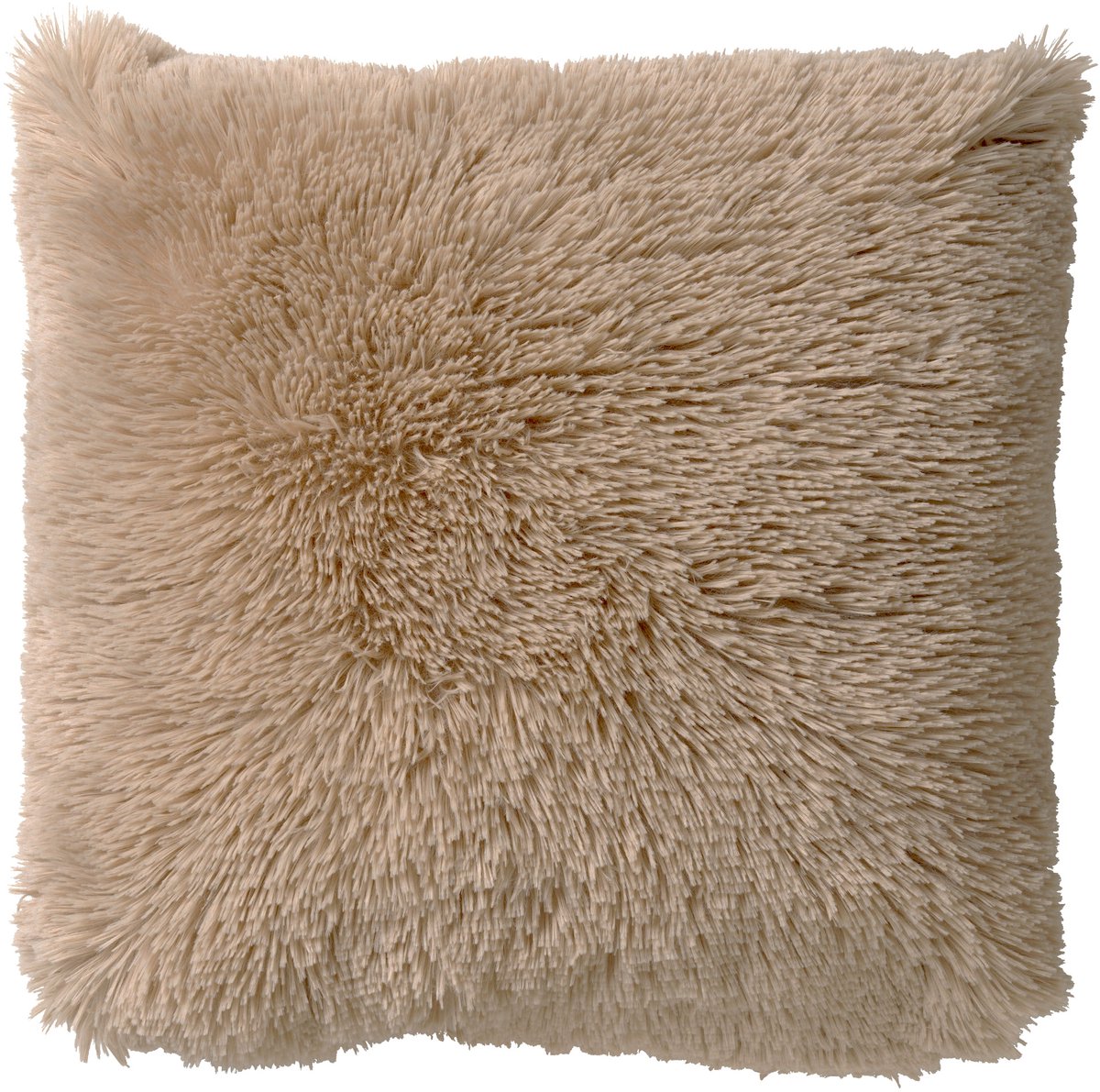 Dutch Decor FLUFFY - Kussenhoes 45x45 cm - superzacht - effen kleur - Pumice Stone - beige - met rits - zonder binnenkussen