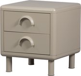 WOOOD Rune Ladekast met 2 lades - Metaal - Honinggeel - 45x42x42