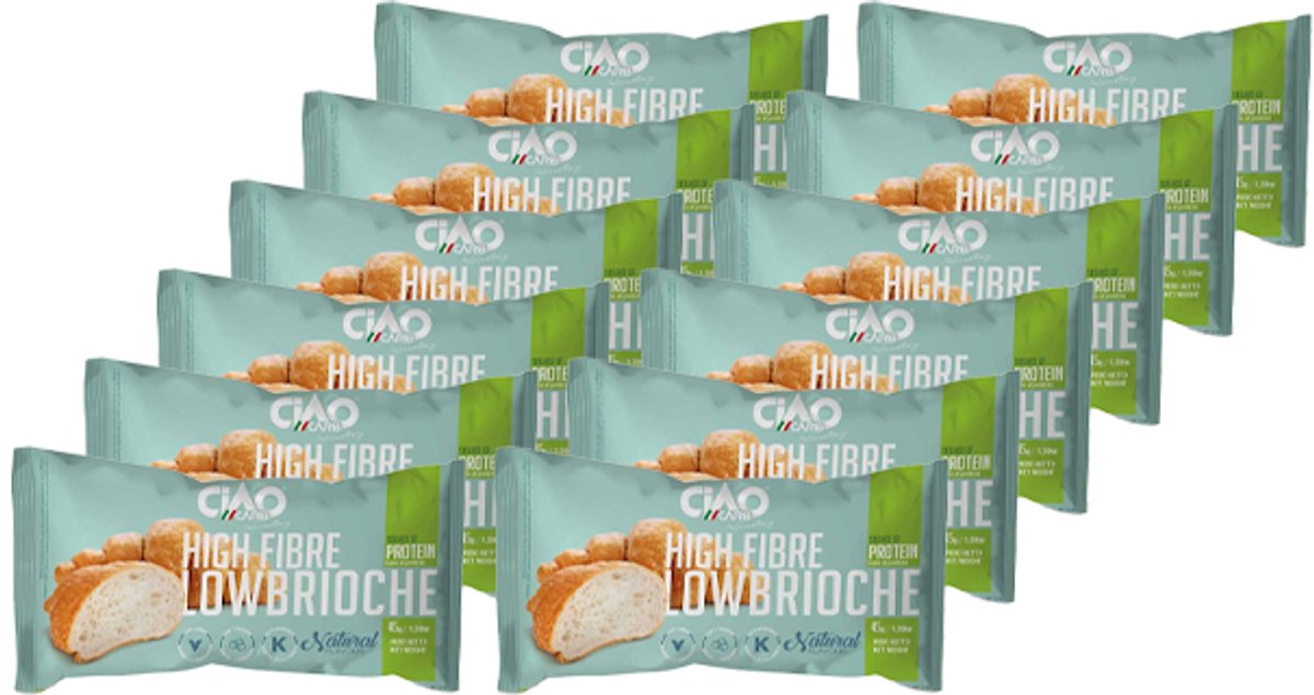 CiaoCarb | LowBrioche Natural | 12 stuks | 12 x 45 gram