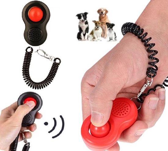 Training Cliker Voor De Hond I Honden training I Katten training I Met Elastische Vingerkoord I Train Je Hond I Zwart