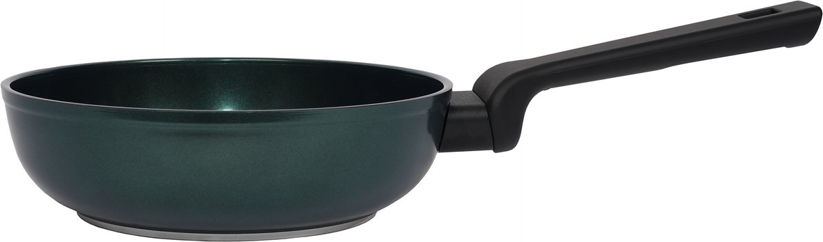 Pentole Agnelli AlBlack Elite koekenpan / hapjespan - Ø 20 cm - PFAS-vrij - Keramisch - Inductiegeschikt - Scarabeo Groen