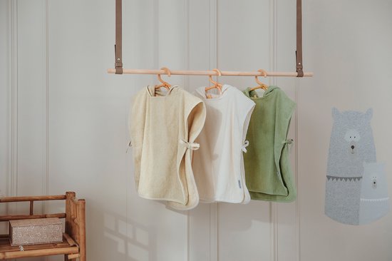 Meyco Baby Popcorn badponcho - soft olive - 1-3 jaar van Meyco — afbeelding 3