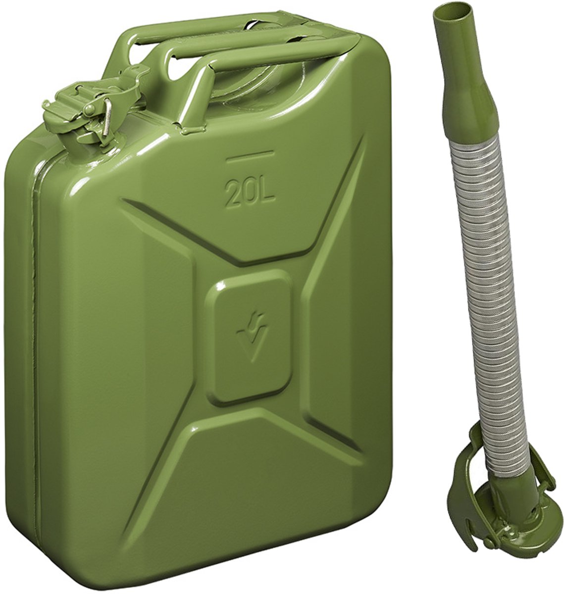 Metalen jerrycan - 20 liter - perfect voor de opslag van brandstof op bijvoorbeeld boten
