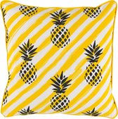 Dutch Decor BIBI - Sierkussen met ananas geel 45x45 cm