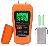 Vochtmeter - voor hout, muur en papier - verlicht LCFD scherm inclusief batterijen en beschermhoes