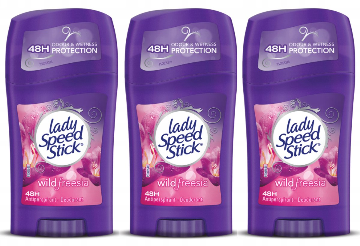 Lady Speed Stick Wild Freesia Deodorant Vrouw - Ultieme Frisheid en Verzorging Met Elke Beweging - Deo Stick - 3 x 40g