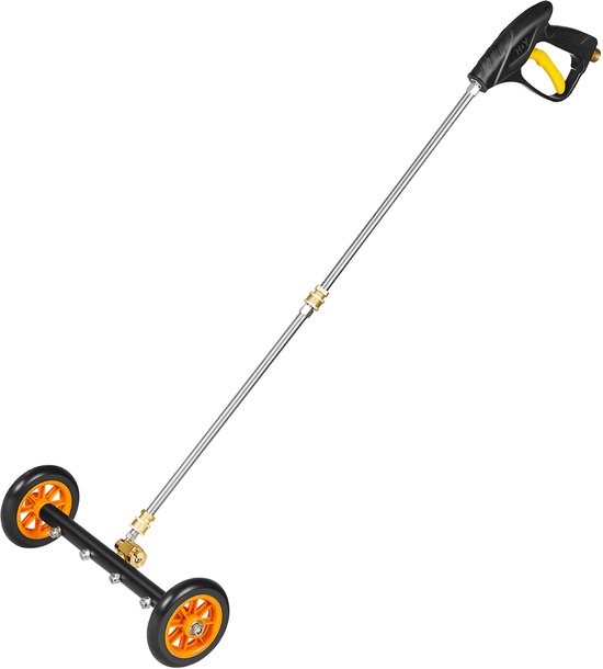 SnelShoppen - Hogedrukreiniger Onderstel 40,6 cm, Roestvrijstalen Oppervlaktereiniger tot 4000 PSI, Hoekverstelling, 4 Sproeiers, 2 Verlengde Toversto van Snelshoppen — afbeelding 3