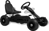 Bol.com vidaXL Skelter met pedalen en pneumatische banden zwart aanbieding