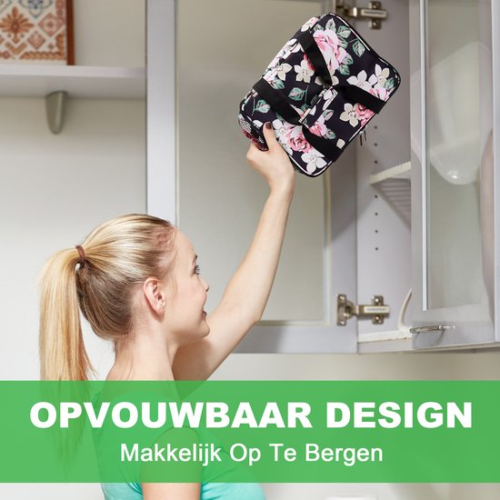 Packaway 40L Koeltas Black Flower – Inclusief 15L Lunchtas Black Flower en 8 Koelelementen – Dé set voor dames en heren die altijd onderweg zijn – Voor werk en vrije tijd van Packaway — afbeelding 4