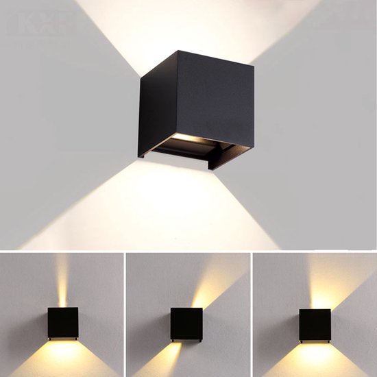 Lucande buitenwandlamp Zanta, hoogte 28,2 cm, IP65, zwart